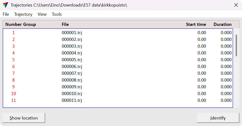 Screenshot of TerraScan Main Window